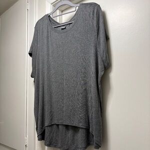 Athleta buttery-soft relaxed gray shirt - size large